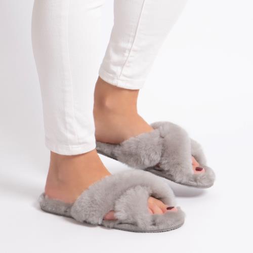 Ladies Daisy Sheepskin Slider Dove Extra Image 5